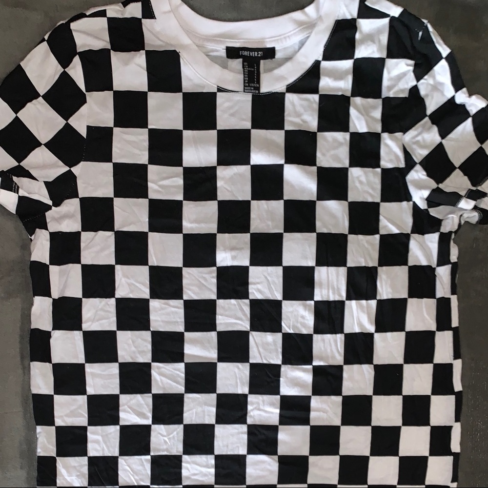 FOREVER 21 checkerboard tee